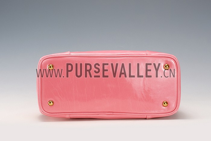 Prada Classic Patent Leather Satchel Pink