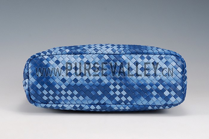 Bottega Veneta Intrecciato Duffel Bag Two Toned Light Blue and Blue