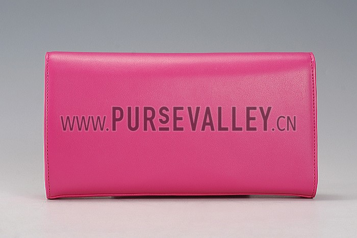 Saint Laurent Classic Monogram Clutch Fuchsia 608325