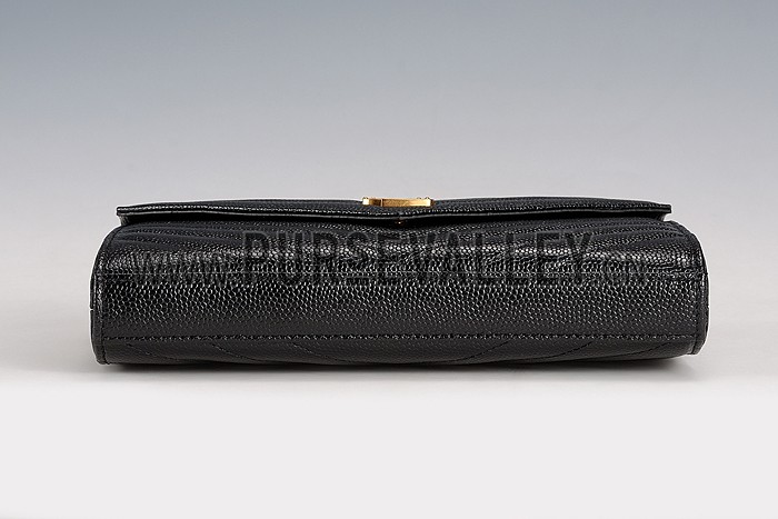 Saint Laurent Classic Monogramme Chain Wallet Black