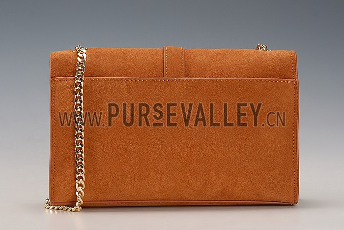 Saint Laurent Medium Fringed Suede Leather Satchel Tan