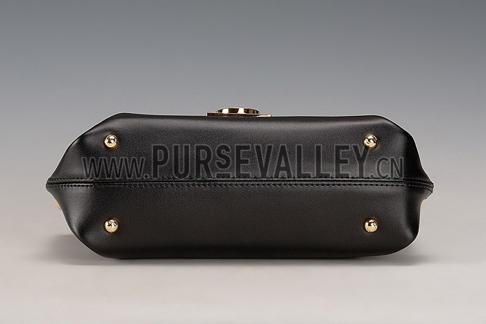 Salvatore Ferragamo Sofia Mini Leather Tote Black