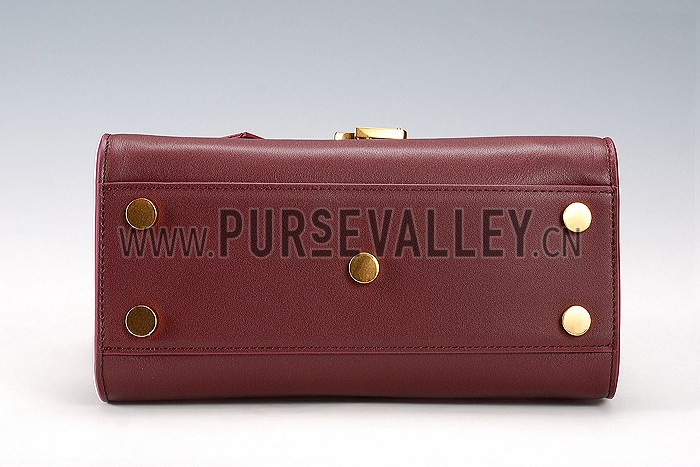 Saint Laurent Monogramme Baby Cabas Bordeaux Bag