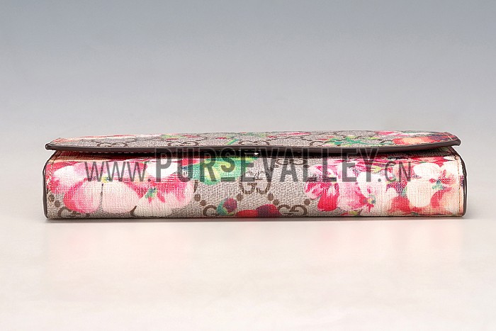 Gucci Pink Blooms Supreme Canvas Wallet