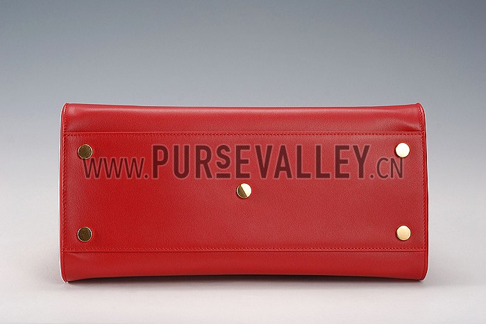 Saint Laurent Monogram Cabas Medium Red Bag