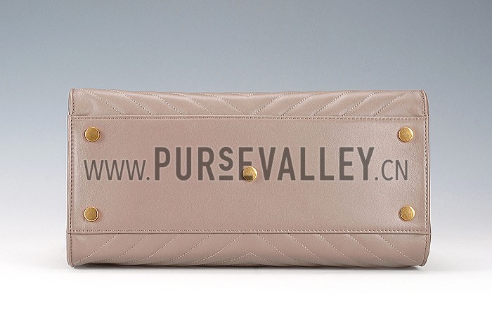 Saint Laurent Monogram Cabas Khaki Matelasse Leather Bag