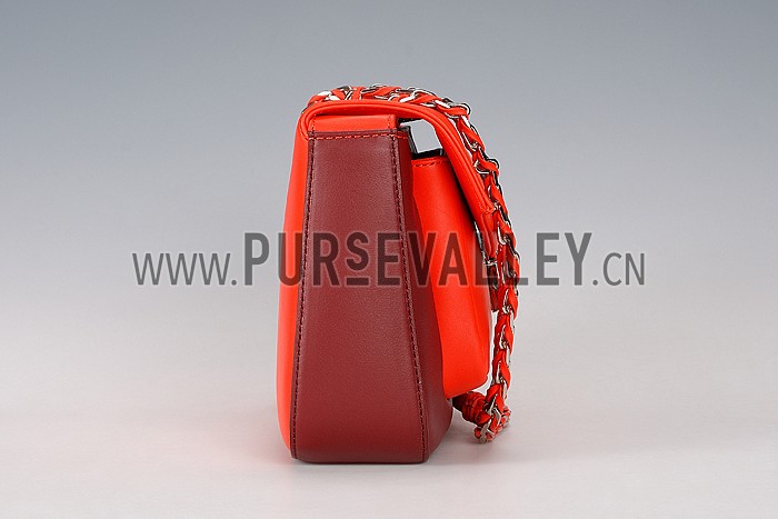 Fendi Be Baguette Bicolor Poppy Red and Bordeaux Bag