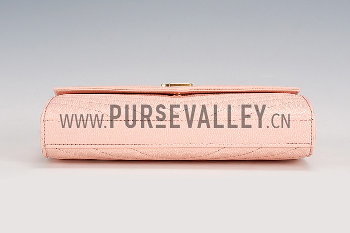 Saint Laurent Classic Monogramme Chain Wallet Pink