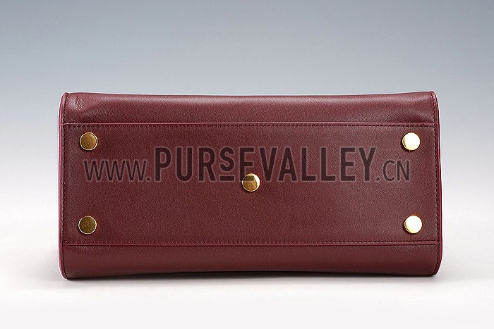 Saint Laurent Monogram Cabas Medium Bordeaux Bag