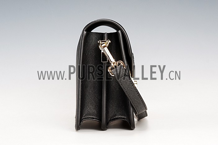 Prada Saffiano Leather Lux Small Black Bag