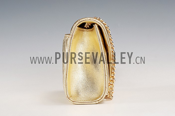 Saint Laurent Small Monogram Gold Bag