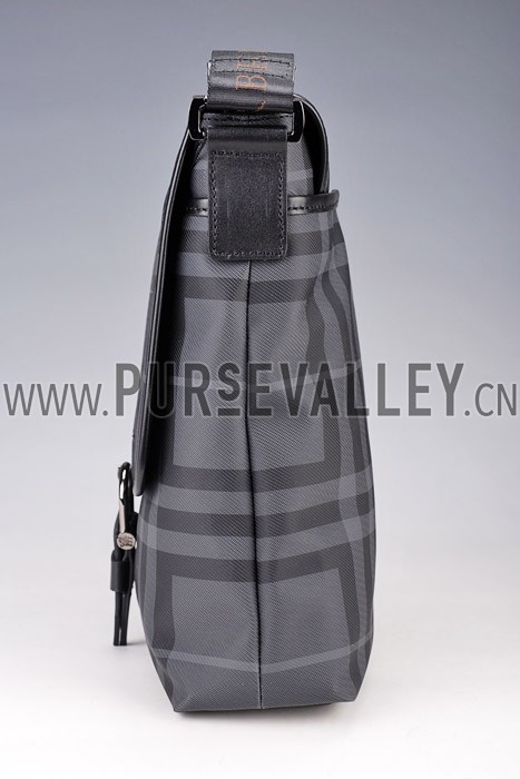 Burberry Grey Check Crossbody Flap Bag