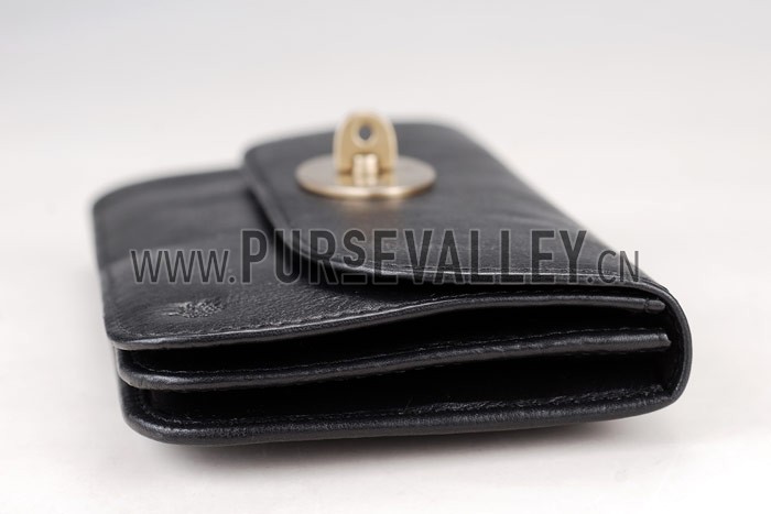 Mulberry Long Locked Purse Black