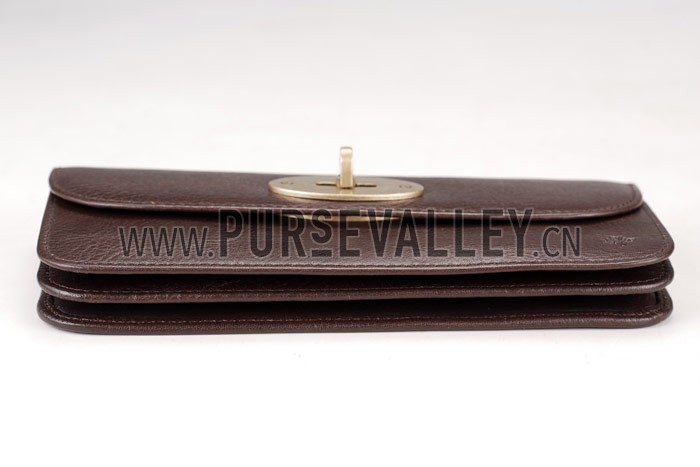 Mulberry Long Locked Purse Brown