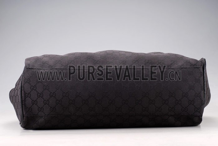 Gucci Sukey Large Tote Black Trim Black Fabric