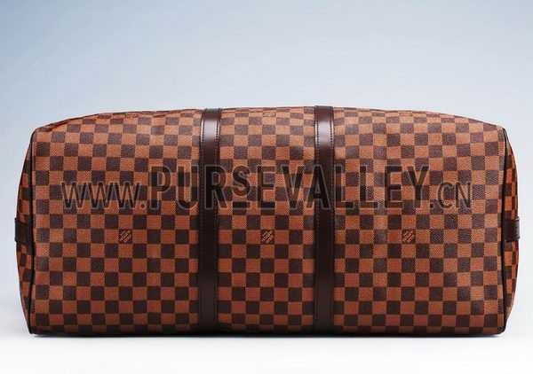 Louis Vuitton Damier Canvas Damier Keepall 55 With Shoulder Strap