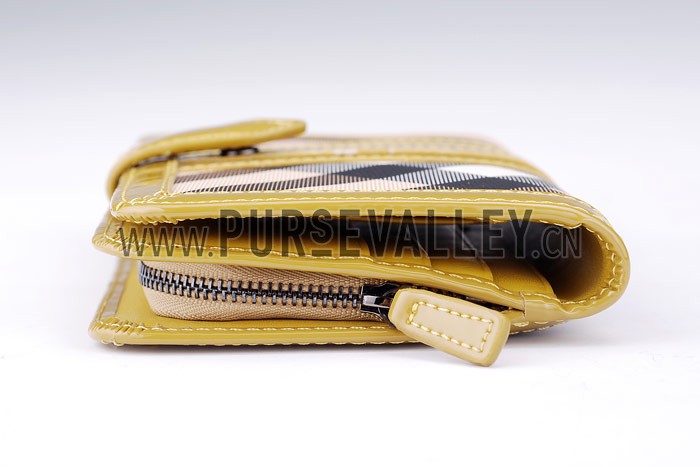 Burberry Nova Check Oversize Wallet Antique Yellow