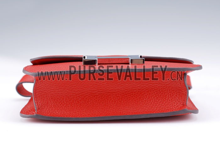 Hermes Constance Red with Silver Buckle