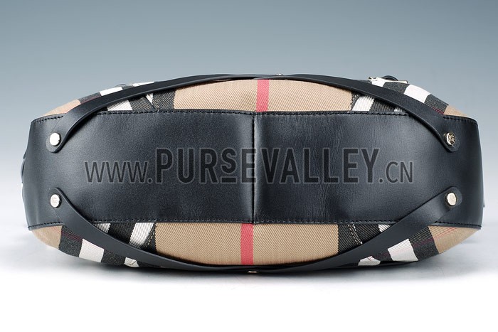 Burberry Smooth Bridle House Check Belted Bag Black