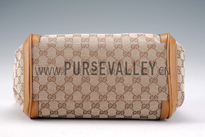 Gucci Marrakech Medium Canvas Flap Bag with Tassel Detail Tan