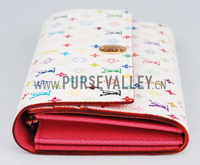 Louis Vuitton Sarah Wallet White Murakami