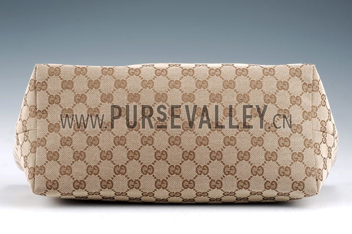 Gucci Heart Bit Canvas Large Tote Brown