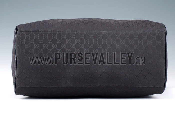Gucci Large Carry On Duffle Bag in Black Monogram Canvas