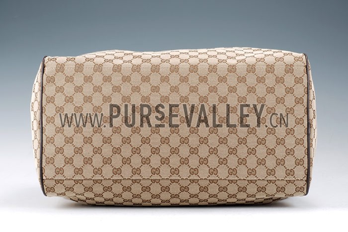 Gucci Medium Carry On Duffle Bag in Beige Monogram Canvas