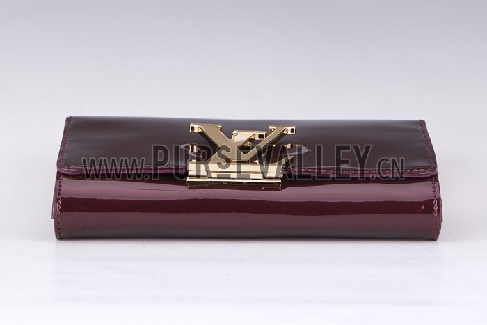Louis Vuitton Monogram Vernis Neo Sobe Clutch Louise Plum