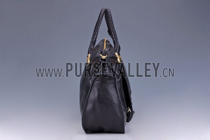 Chloe Marcie Large Leather Tote Black