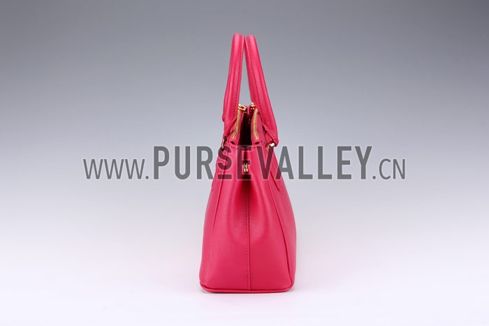 Prada Medium Saffiano Lux Top Handle Fuchsia