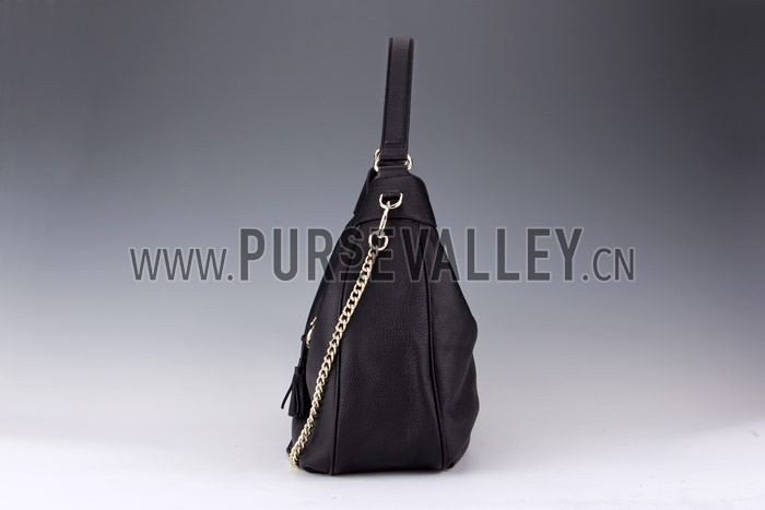 Gucci Emily Black Leather Hobo