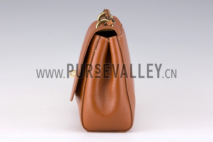 Mulberry Lily Cognac Leather Shoulder Bag