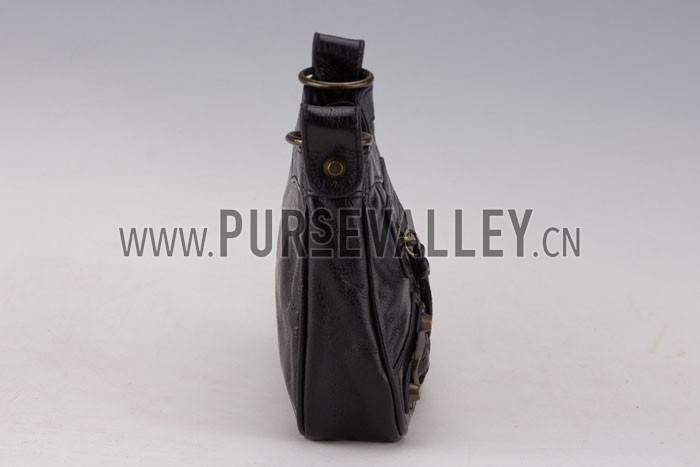 Balenciaga Giant Gold Hip Purse Black