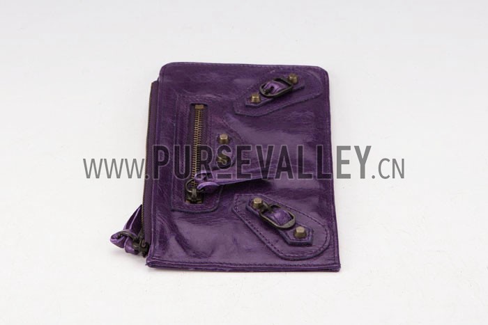 Balenciaga Giant Envelope Wallet Dark Purple
