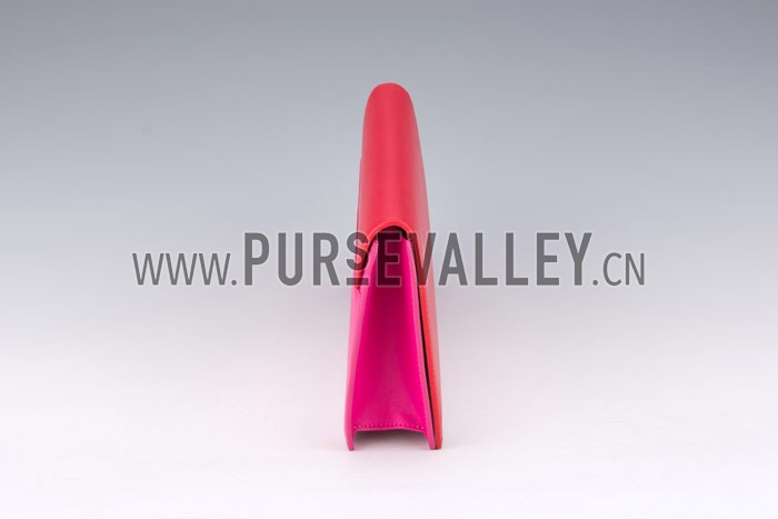 Saint Laurent Clutch Red and Neon Pink