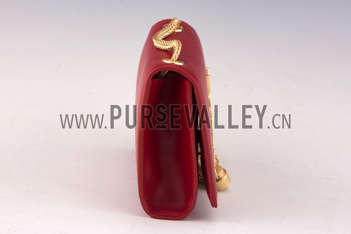 Saint Laurent Cassandre Tassel Red Shoulder Bag