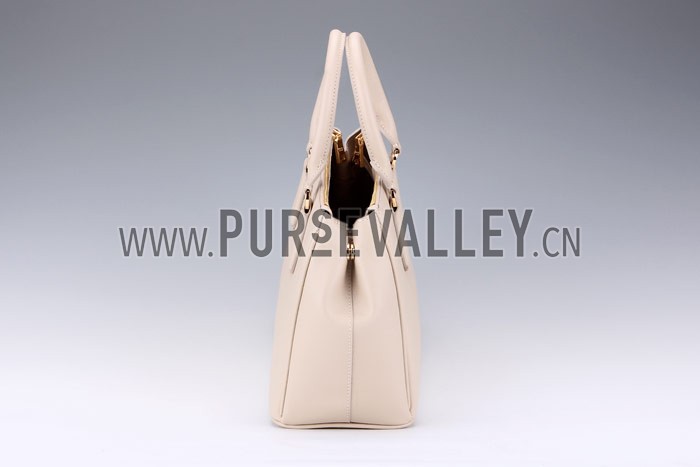 Prada Saffiano Lux Top Handle Beige