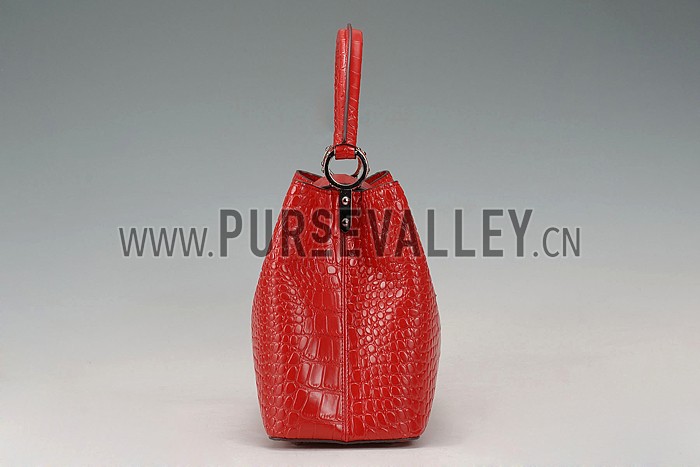Louis Vuitton Capuciness Crocodile Leather Red MM 607549