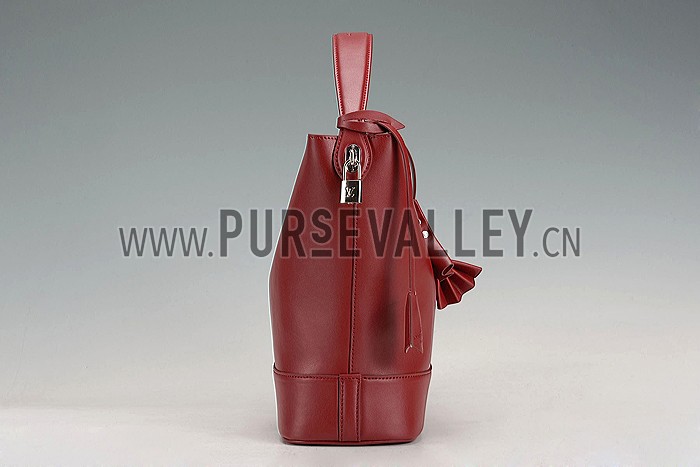Louis Vuitton New Noe Cuir Nuance Rubis Drawstring Bag 607552