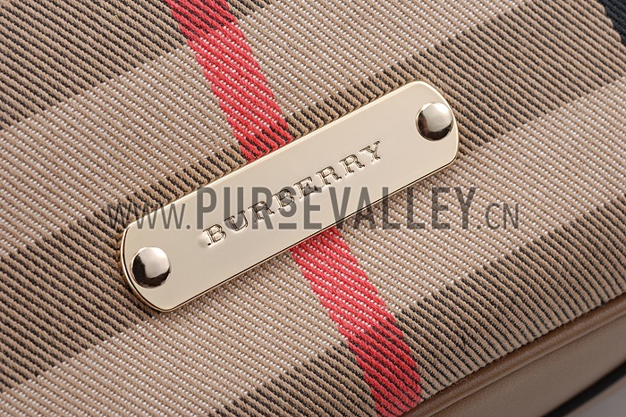 Burberry Medium Bridle House Check Tote Bag Brown 607782