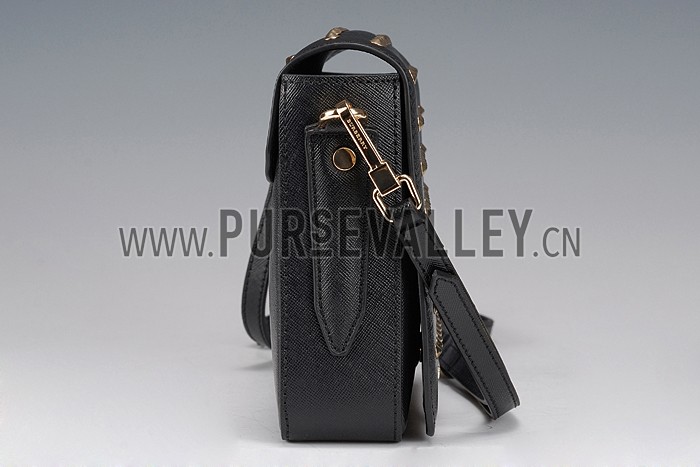 Burberry Studded Berkley Crossbody Bag Black 607789