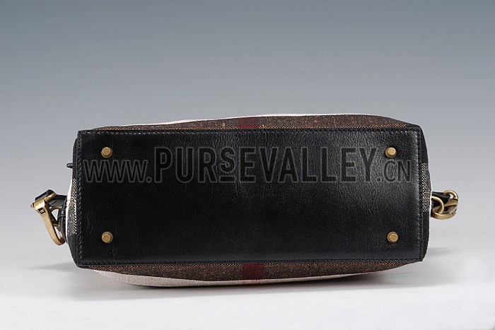 Burberry Canvas Check Traveller Bag Black 607810
