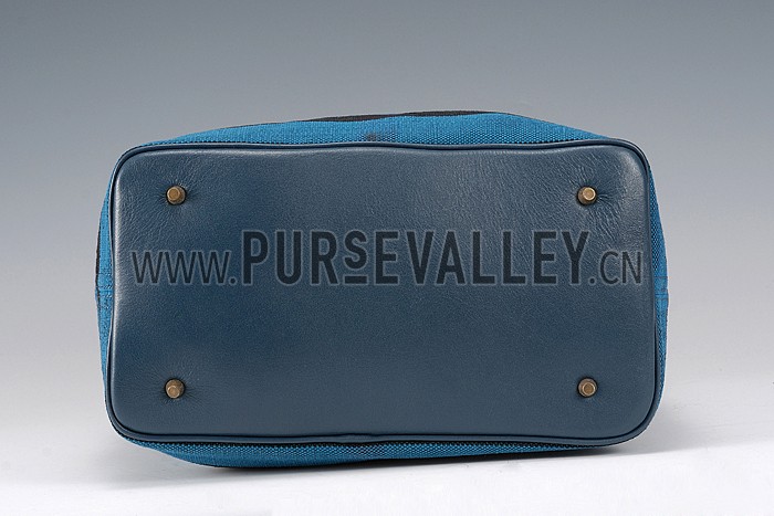 Burberry Medium Canvas Hobo Bag Light Blue 607820