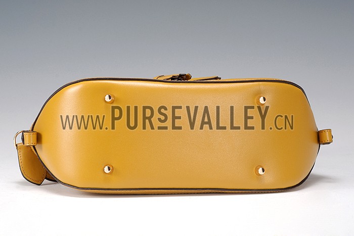 Burberry Large Tassel Bowler Bag Yellow 607829