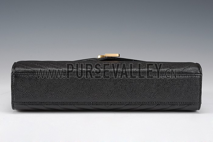 Saint Laurent Classic Monogram Satchel Black 607882