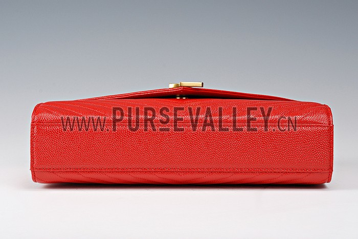 Saint Laurent Classic Monogram Satchel Red 607884