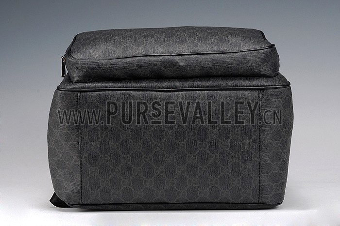 Gucci GG Canvas Backpack Black/Grey 607932