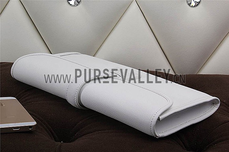 Hermes Jige Elan 29 White Clutch 608015
