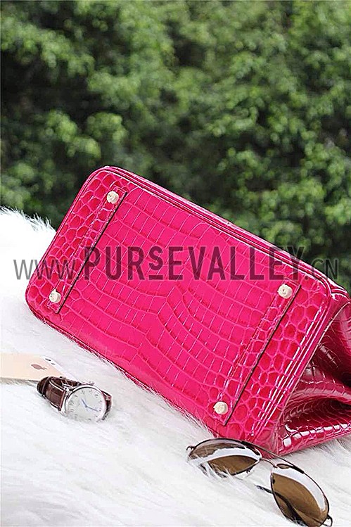 Hermes Birkin 35 Crocodile Rose Tyrien 608060